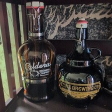 Caldera Brewing Co & Etna Brewing Co Glass Beer Growlers Breweriana picture