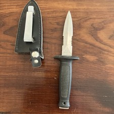Vintage Coast Cutlery Co. 7” Fixed Blade Boot Knife w/ Leather Sheath picture