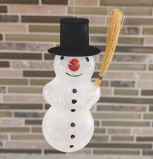 Art Glass Snowman Ornament By Klaus-Dieter Radschuwait Germany  picture