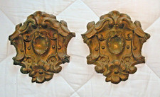 Antique Pair Theater Stage Victorian Brass Appliques Player Piano Music  Organ picture