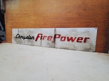 Chrysler Firepower Speed Shop Painted Sign 24x5