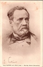 Louis Pasteur Portrait Cliché Karrer French Scientist 1822-1895 Postcard picture