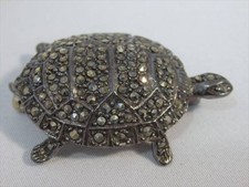 Vintage 1930s Turtle Brooch Portobello Market LA19 Marcasite picture