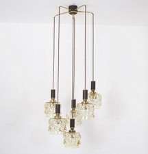 Vintage Top Glass Austria Chandelier - Hand Blown Glass, 6-Light, 1970s picture