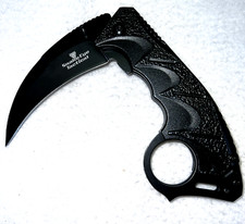 SEO Title: Snake Eye Tactical Karambit Folding Knife EDC Claw Blade Black 7.5