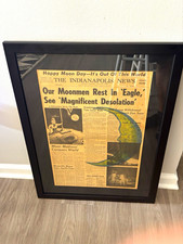 The Indianapolis News July 21 1969 Apollo 11 Moon Landing Front Page Framed picture