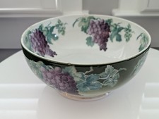 Antique K&G Luneville France Grape Harvest Punch Bowl Keller & Guérin Faience 10 picture
