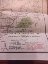 Vintage 1926 Washington State National Forests Road Map US Forest Service... picture