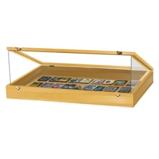 PENNZONI Trade Show Display Case  w/ Acrylic Side Guards - Golden Oak picture