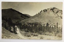 Vintage RPPC Unknown Origin Mounds Hills Trees Homes at Bottom AZO picture