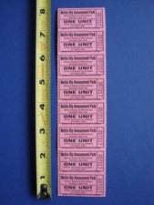 8 Vintage 1960's Nellie Bly Amusement Park Tickets Shore Pkwy Brooklyn New York picture