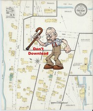 1904 Very Detailed COPY City Map Fort Kent Maine Perfect for researchers picture