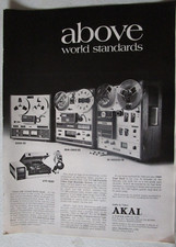1970 AKAI Reel-to-Reel Tape Decks Print Ad ~ 250D, GX365-D, X-2000S, VT-100 picture