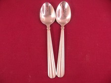 Set Of 2 Teaspoons Tennyson Frosted Oneida Community Stainless Flatware 6 1/8