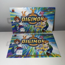 Lot of 2 Digimon Panini Sticker 2000 Sealed Packs special lenticular / prismatic picture