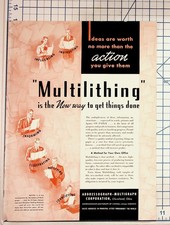 Vintage Multilithing Addressograph-Multigraph Ad Cleveland Ohio Ephemera picture