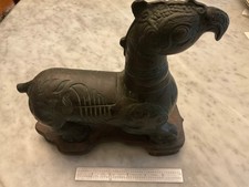 Vintage Prince Japanese Bronze Chinese Griffin Table Lighter Cigarette Box picture