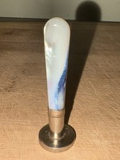Antique Wax Seal E R Monogram Opalescent Glass or Stone Handle picture