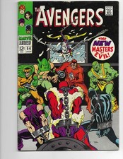Avengers 54 1968 Marvel Comics F 6.0 1st Cameo Ultron Black Panther Aragon picture