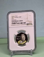 2021 GREAT BRITAIN 50p DISNEY'S CLASSIC POOH - OWL - NGC PF69 UC COIN not niue picture