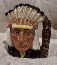 Vintage Royal Doulton North American Indian D6614 Toby Jug Small Size Look picture