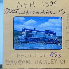 Vintage 1975 D+H Delaware Hudson 1508 RS3 Locomotive Whitehall NY 35mm Slide picture
