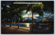 Moonlight Lake Worth West Palm Beach Florida Postcard PC310 picture