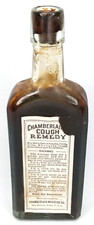 Antique 1880s Advertising Apothecary Jar With Paper Label Chamberlain Medicine picture