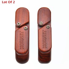 2 Pack 180° Rotating Wood Smoking Pipes with Hidden Storage, Classic Durable picture