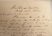 ANTIQUE 1882 LETTER WALKER BROS WALKER'S MILLS DODGE COUNTY GEORGIA picture