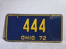 Vintage 1972 Ohio Vanity License Plate 