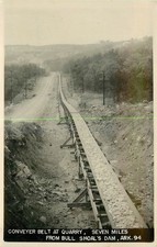 1930s Shoals Dam Arkansas Conveyer Bet Quarry occupation RPPC Postcard 25-9557 picture