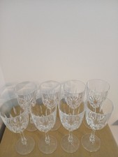 Set Of 8 Vintage Oneida Antonia Crystal Water Goblets /Wine Glasses Italy DIS 8T picture
