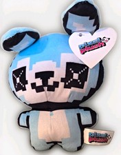 Pixel Plush Blue Pixelated Animation Bear Stuffed Animal Plush Toy BLUE  NWT picture