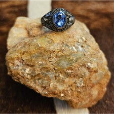 Vintage Ster Silver 1977 Stevenson High School Class Ring 7g Sz 5.5 Terryberry picture