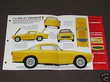1956-1958 FERRARI 250 GT BOANO Car SPEC SHEET BROCHURE PHOTO BOOKLET picture