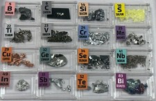PEGUYS 16 Piece Crystal High Purity Periodic Element Tile Set Niobium Titanium + picture