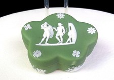 Wedgwood England Rare Sage Green Jasperware Neoclassical 3 3/4