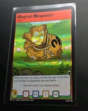 BAG OF NEOPOINTS HOLO FOIL 1 NEOPETS #1 TRAVELS IN NEOPIA MINT VINTAGE picture