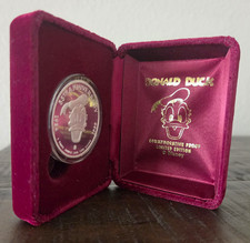Limited Edition Disney Donald Duck 1990 1 oz .999 Silver Proof Coin 5500 Mintage picture