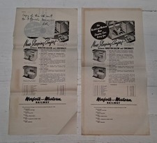 Vintage 1949 N&W Norfolk & Western Sleeping Cars 8.5x17 Ad Poster Original Lot picture