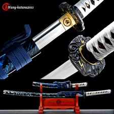 2PCS Ghost of Tsushima Japanese Samurai Sword Set Sharp Katana + Tanto 1095Steel picture