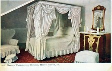 Martha Washington's Bedroom Mount Vernon VA Vintage Undivided Back Post Card picture