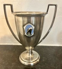 VTG 1930s HOLLAND AMERICA LINE Silverplate Loving Cup Trophy Art Deco Enameled picture