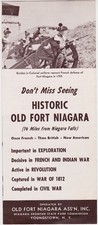 1950's Historic Old Fort Niagara Brochure picture