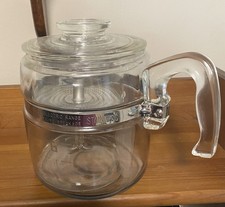 Vintage 1960s Pyrex Flameware 7756-B 6 Cup Percolator Coffee Pot Maker COMPLETE picture