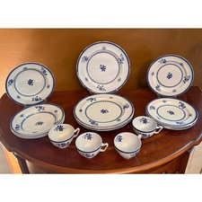 Vintage Copeland Spode Gloucester Blue Dinnerware Set 16 Piece Service for 4 picture
