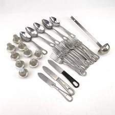 Lot of 29 Assorted US Military Mess Kit Spoons, Forks, Knives, S/P Shakers picture