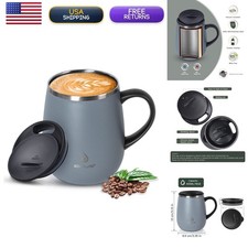 Ideus 16 Oz Insulated Coffee Mug Handle And Lid (ultimate Gray) DLM001PC picture