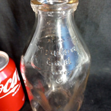 Meadow Gold Dairy One Quart Glass Milk Bottle 32 Ounce Embossed Label/Lettering picture